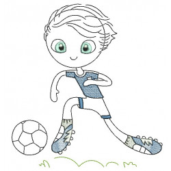 Stickdatei - Fußball Junge 1
